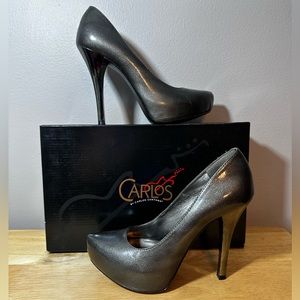Carlos by Carlos Santana Women’s Platonic Hidden Platform in Gunmetal Patent